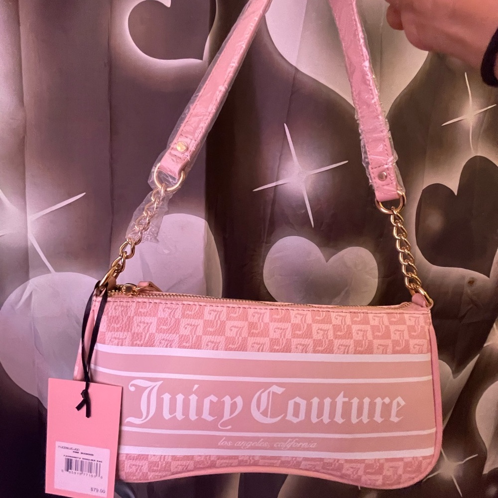 Juicy Couture Light Pink Logo Shoulder Bag
